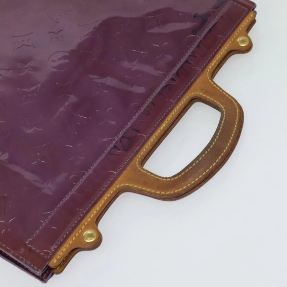 LOUIS VUITTON Monogram Vernis Stanton Tote Bag Purple Viole M91079 Auth KD074 - Picture 7 of 16